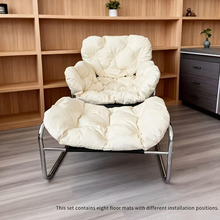UNICORN Modern Luxury Convertible Recliner Chair with Footrest Black White Brown
