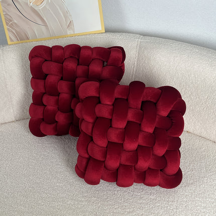 UNICORN 2pcs Set of Golden Velvet Hand-Knotted Square Decorative Pillows different colors