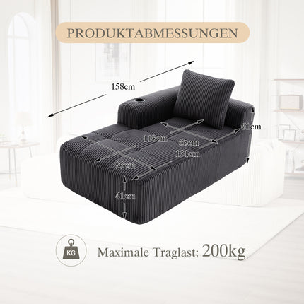 UNICORN Comfortable Recliner Sofa 158*93*61 Cm Beige Khaki Black Grey