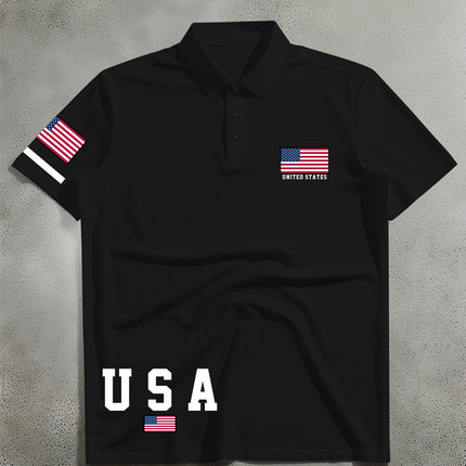 UNICORN Short-sleeve Shirt, American Design USA Text and the American Flag s m l xl xxl