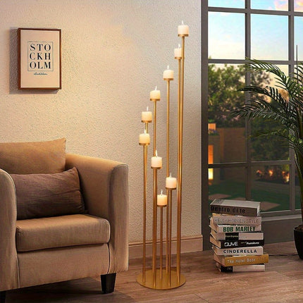 UNICORN 9-Arm Candlestick Floor Lamp Golden