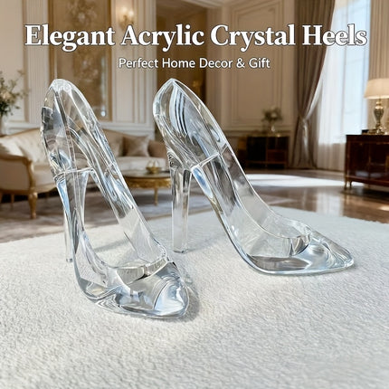 UNICORN Transparent Acrylic High Heel Figurines transparent white