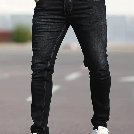 UNICORN Men Casual Slim-Fit Stretch Pants Blue Grey s m l xl xxl