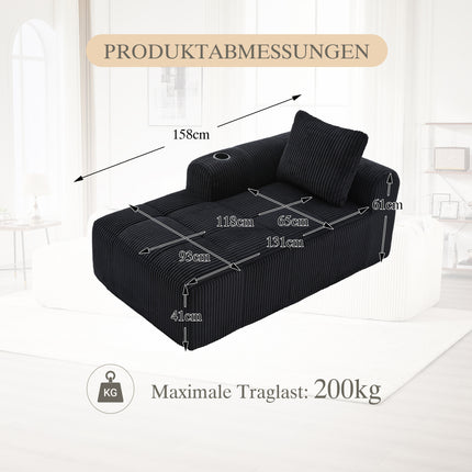 UNICORN Comfortable Recliner Sofa 158*93*61 Cm Beige Khaki Black Grey