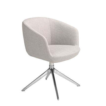 UNICORN Bucket Chair Light Grey Fabric Swivel Chair