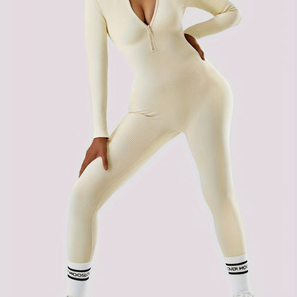 UNICORN Womens Bodysuit Front Zipper Long Sleeve One-Piece Long Pants s m l xl xxl