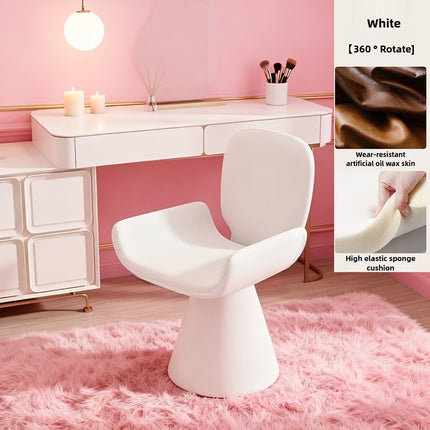 UNICORN 360 rotating dressing chair, Nordic modern living room single chair Black White