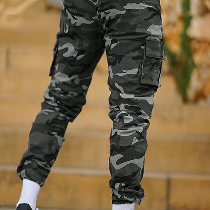 UNICORN Men Multi-Pocket Camouflage Jogger Pants Blue Green s m l xl xxl