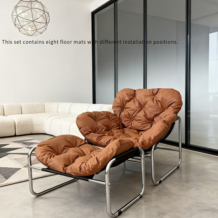 UNICORN Modern Luxury Convertible Recliner Chair with Footrest Black White Brown