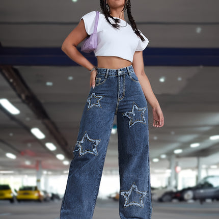 UNICORN Stretch Star Straight-Leg Pants xs s m l xl