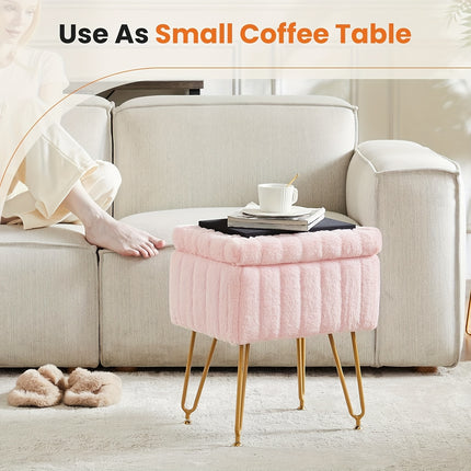 UNICORN Modern Minimalist Footstool with Storage Function pink