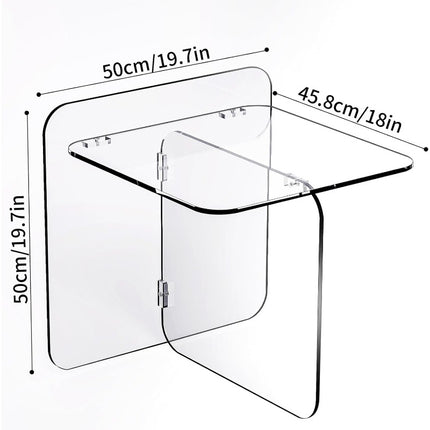 UNICORN Acrylic Drinking Table Transparent Round Side Table Green Orange