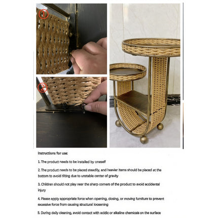 UNICORN Handmade Metal Ironwork and Paper Rope Woven Coffee Table