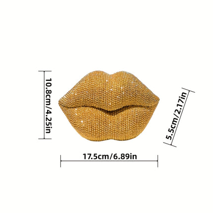 UNICORN Sexy Lips Bead Sculpture Decoration Piece gold