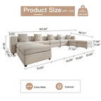 Beige Color / 9 individuals (5 seats + 4 footrests)
