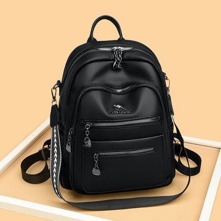 UNICORN Women's Backpacks Large-Capacity Lightweight School Bag Beige Black Brown