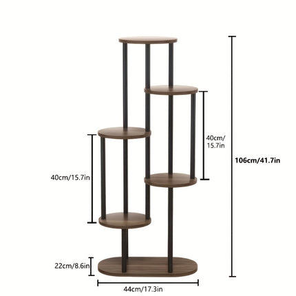 UNICORN 1pc Modern Wood Plant Stand White and Black