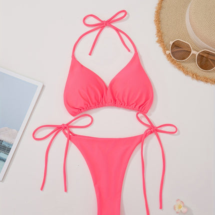 UNICORN Solid Color Sexy Rope Style Bikini Swimwear for Fashionable Women s m l
