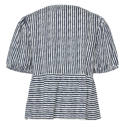 Talvalina strik blouse cloud maritime