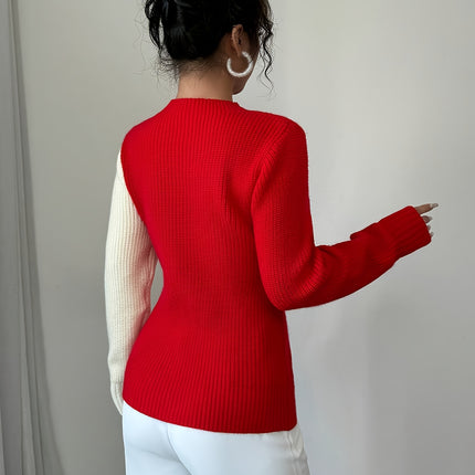 UNICORN Womens Valentine's Day Color-block Heart Pattern Pullover s m l xl