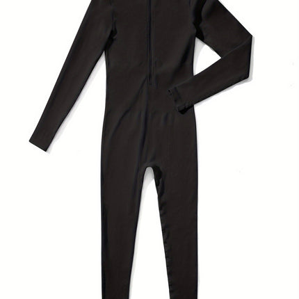 UNICORN Womens Bodysuit Front Zipper Long Sleeve One-Piece Long Pants s m l xl xxl
