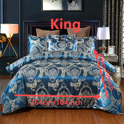 UNICORN Luxury European Jacquard Satin High-Quality Duvet Cover Three-Piece Set