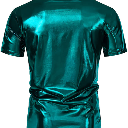 UNICORN Mens Shiny Casual Short-Sleeve T-Shirt Made Of 100% Polyester xxs xs s m l xl