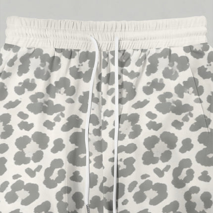 UNICORN Women's Standard Size Grey& White Leopard All-Over Print Halter Top