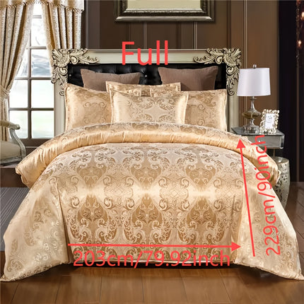 UNICORN Luxury European Jacquard Satin High-Quality Duvet Cover Three-Piece Set