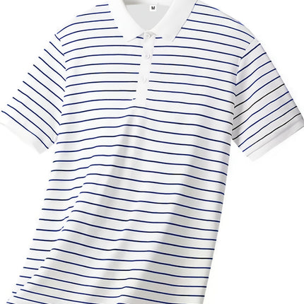UNICORN Casual Striped Golf Shirt Breathable Short Sleeve Summer Top s m l xl xxl