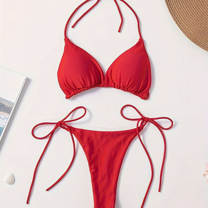 UNICORN Solid Color Sexy Rope Style Bikini Swimwear for Fashionable Women s m l
