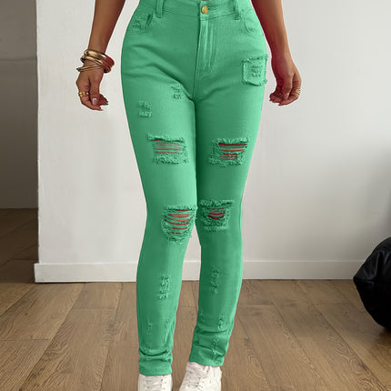 UNICORN Women Elegant Casual Versatile Slim-Fit Candy-Colored Pencil Jeans s m l xl xxl