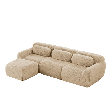 UNICORN L-Shaped Modular Sofa Suitable for Living Room, Bedroom, Office Khaki