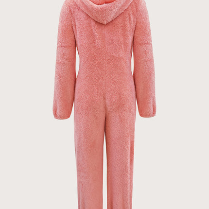 UNICORN Zip Up Teddy Jumpsuit Casual Long Sleeve Womens Clothing s m l xl xxl