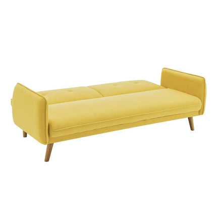 UNICORN Sofa bed structured fabric fine yellow blue length 85cm height 80cm width 188cm