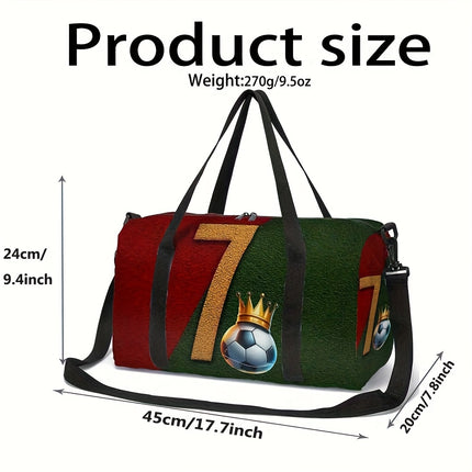 UNICORN Large Capacity Soccer Print Travel Bag - Durable, Creative Sports Duffel