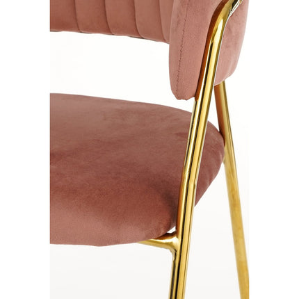 UNICORN bucket chair velvet pink 54x51x79