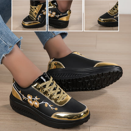 UNICORN Women's Low-Top Lace-Up Sneakers, All-Season Casual Shoes Round Toe Design