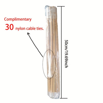 UNICORN Heavy Duty Natural Bamboo Plant Stakes Extra Long 50cm Garden Supports
