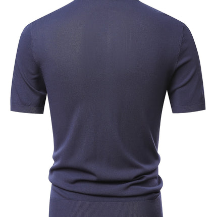 UNICORN Collared Half-Zip Short-Sleeve Shirt Men's Commuting Casual Solid Color s m l xl xxl