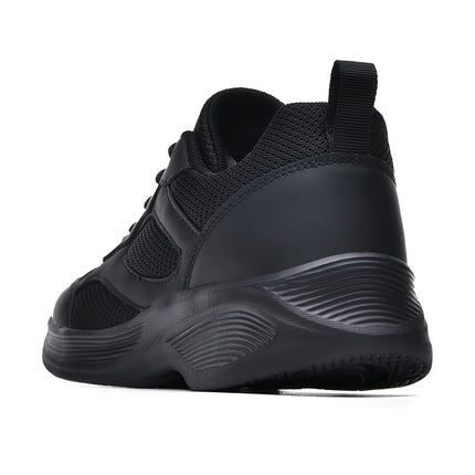 UNICORN Men's Breathable Mesh Sneakers - Non-Slip, Durable Black Casual Shoes