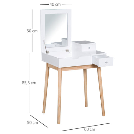UNICORN Scandinavian-Style Dressing Table Multi-Tiered Pin AndWhite
