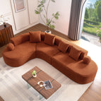 Orange + Chenille + 5 Seat + Foam