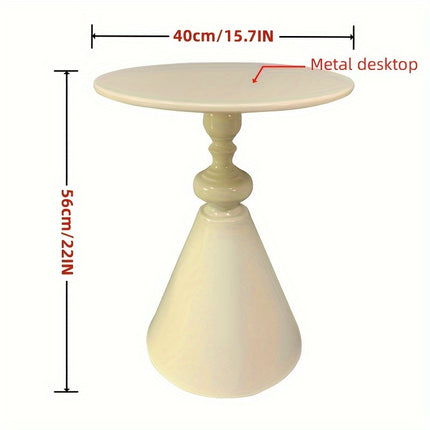 UNICORN Modern Minimalist Lace-Trimmed Corner Table with Rhinestones Silver Beige