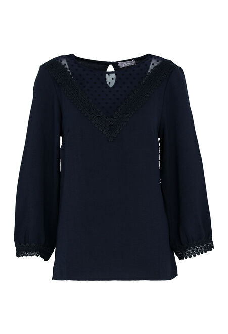 UNICORN Women's long-sleeved blouse dark blue m l xl xxl xxxl