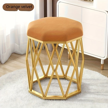 UNICORN Fashionable New Makeup Stool, Dressing Stool white/pink/tangerine