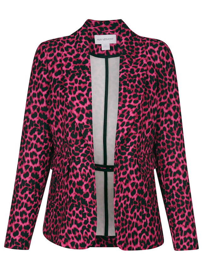 UNICORN Ladies blazer leopard print pink black s m l xl xxl xxxl xxxxl xxxxxl