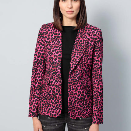 UNICORN Ladies blazer leopard print pink black s m l xl xxl xxxl xxxxl xxxxxl