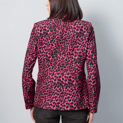 UNICORN Ladies blazer leopard print pink black s m l xl xxl xxxl xxxxl xxxxxl