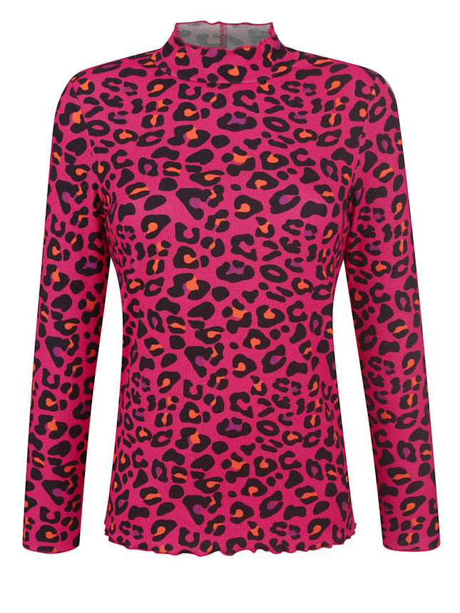 UNICORN Women's long-sleeved shirt leopard print pink black s m l xl xxl xxxl xxxxl xxxxxl